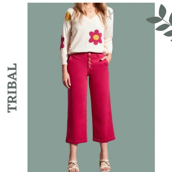 Tribal Wide Leg Jeans
Button Front Raspberry
53650-2020W-2089 Audrey
Mid Rise - Picture 1 of 5